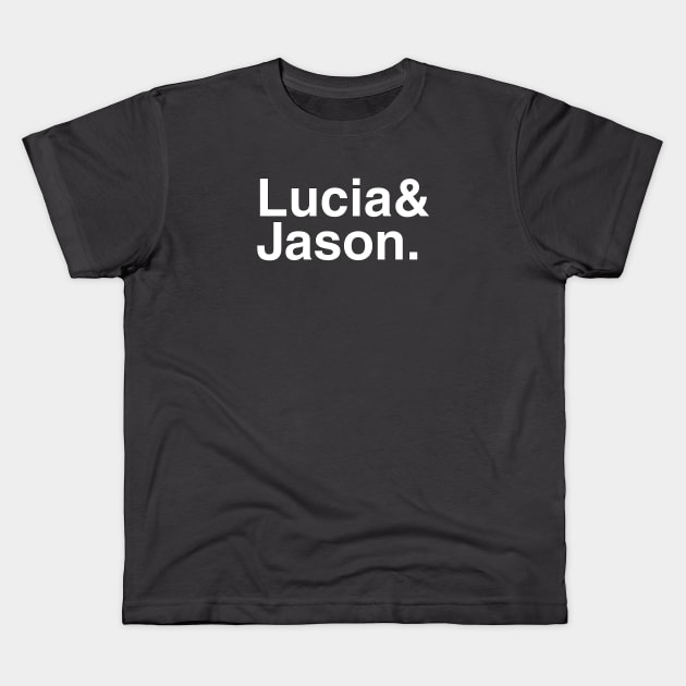 GTA VI Lucia & Jason. (White) Kids T-Shirt by foozler